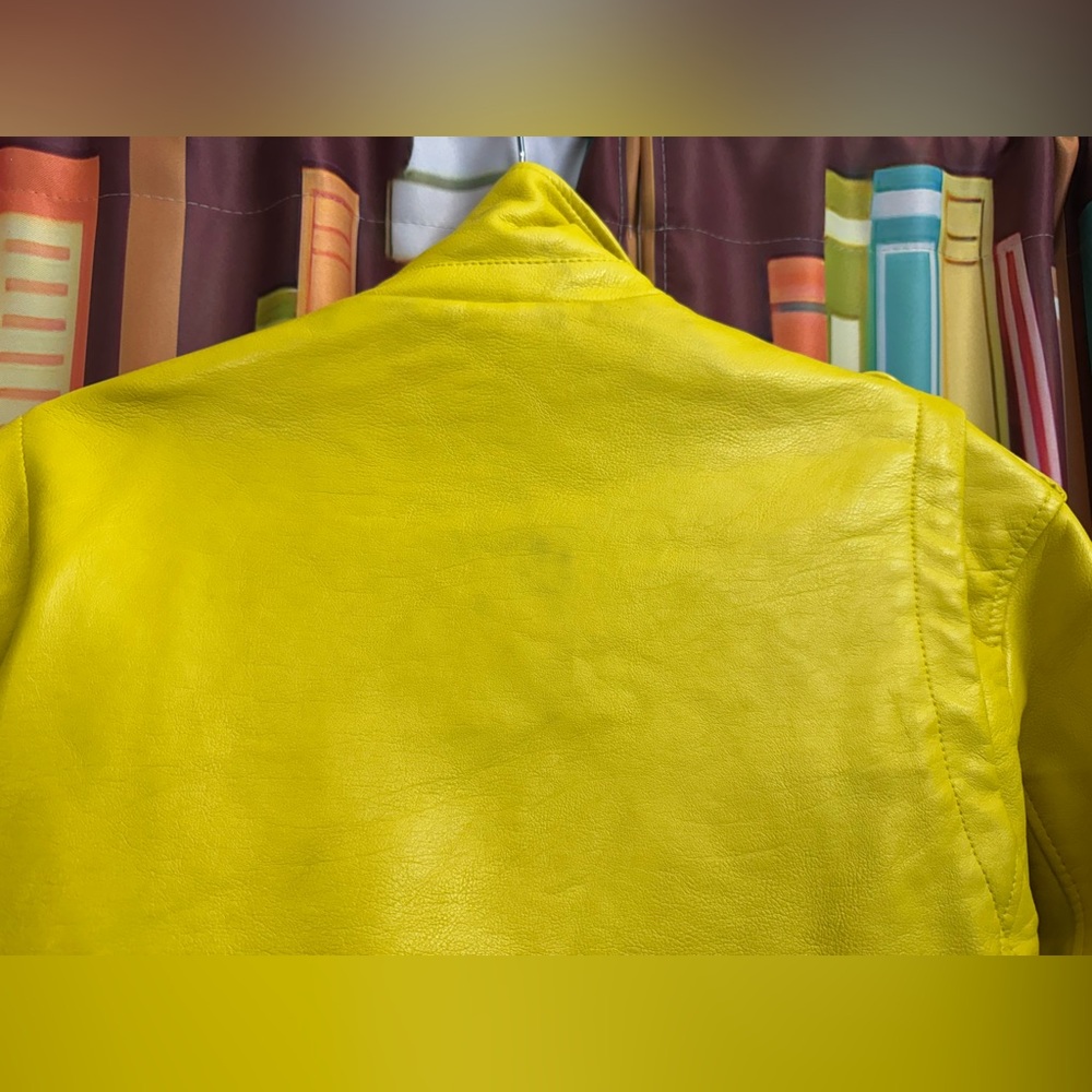 Zara Yellow Biker Jacket - Picture 4 of 7